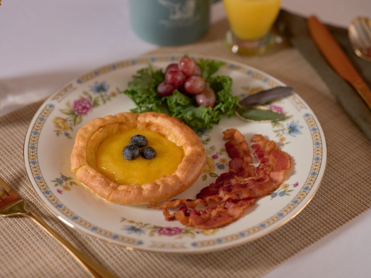 a plate of food with a fork and knife